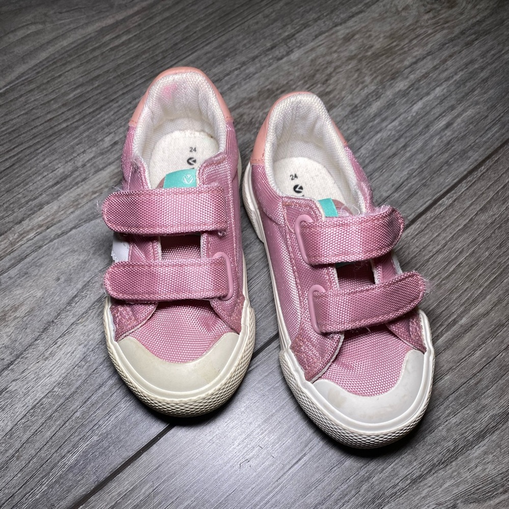 EUC Victoria Girl Tribu Tiras Straps Nylon Sneakers Dusty Rose Athletic Shoes